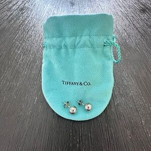 Tiffany & Co. Sterling Silver Ball Earrings 8mm